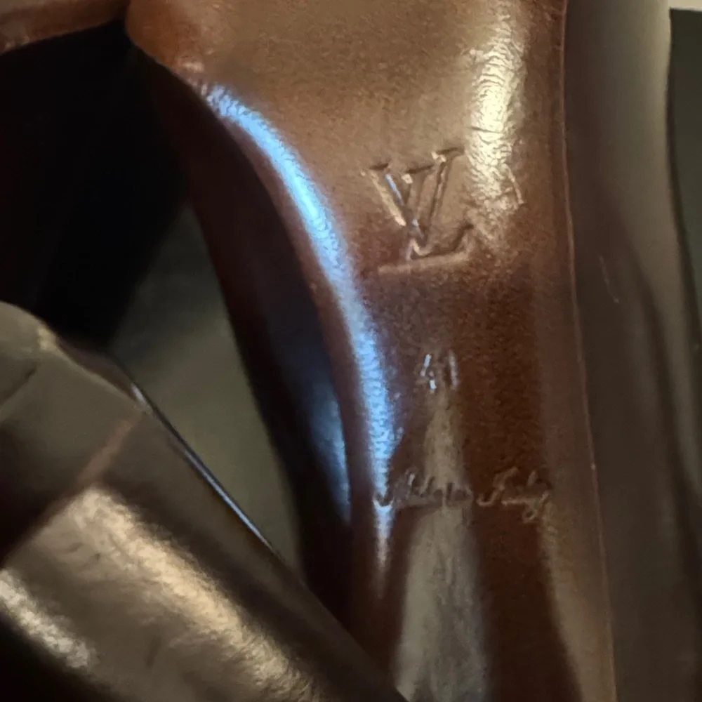 Louis Vuitton Two-Tone Brown and Yellow Heels